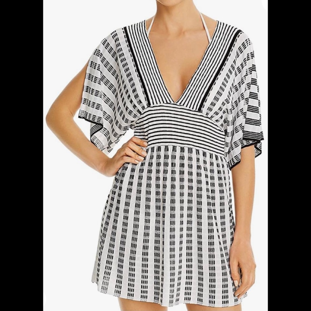 Trina Turk V-neck Tt0ax53 Tunic Swim Coverup XL NWT